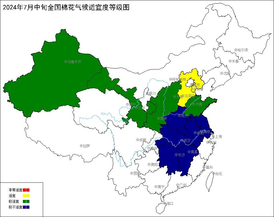 2024年7月中旬全国棉花气候适宜度.jpg