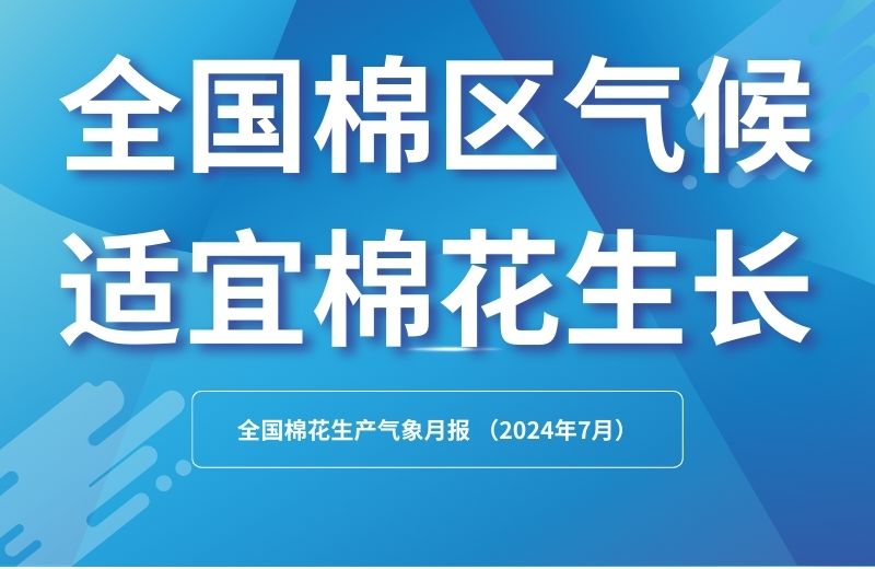 全国棉区气候适宜棉花生长——全国棉花生产气象月报 （2024年7月）