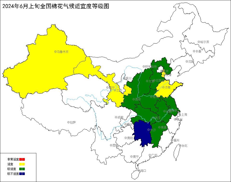 2024年6月上旬全国棉花气候适宜度.jpg