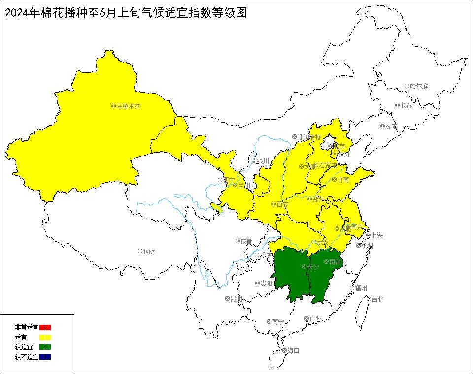 2024年棉花播种至6月上旬气候适宜指数.jpg